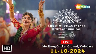 Lukshmi Vilas Palace Heritage Garba 2024  Navratri Nonstop Garba Live  Day 9 [upl. by Asen]