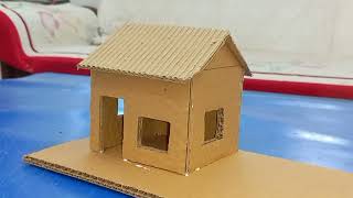 How To Make electronic cardboard House  Gatte Ka Ghar [upl. by Paula]