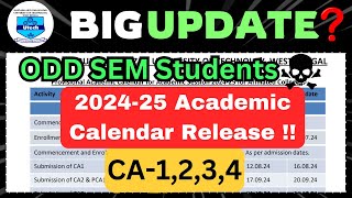 🔥MAKAUT Odd Sem Academic Calendar Out  Big Update 😱 Final Exam Date  makaut [upl. by Ennahgem]