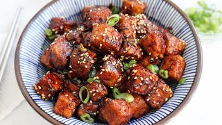 Delicious Crispy Soy Garlic Tofu [upl. by Naivaf]