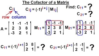 Linear Algebra Ch 2  Determinants 22 of 48 The Cofactor of a Matrix [upl. by Cardie]