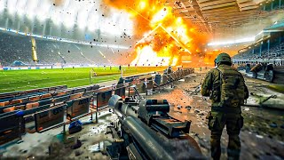 Football Stadium Attack  ULTRA REALISTIC Graphics Gameplay Modern Warfare 3 PC 60FPS HD 2024 [upl. by Anwad492]