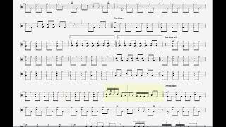 Slipknot  Psychosocial drum tab score sheet music [upl. by Waverley]