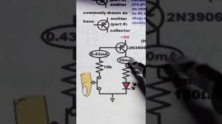 PNP BJT Switch intro Bipolar Junction Transistor short shorts electronics [upl. by Nossaj]