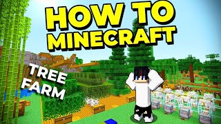 Minecraft EASY WOOD FARM 121 Tutorial [upl. by Animlehliw]