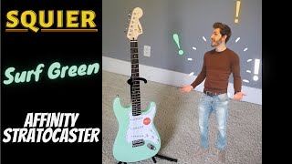 2020 SURF GREEN Squier Affinity Stratocaster Good beginner guitar Viable for seasoned players [upl. by Giltzow]