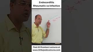 Rheumatic vs infective endocarditis shortvideo youtubeshorts drnajeeb drnajeeblectures [upl. by Chenee]