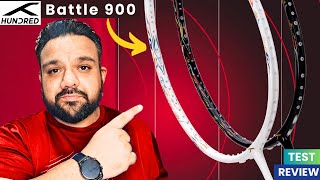 Hundred Battle 900 Badminton Racket Review  Most Powerful Racket [upl. by Retsbew467]