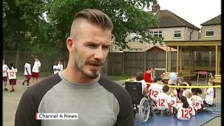 David Beckham interview Paralympics Olympics Euros amp racism  Channel 4 News [upl. by Anikat]