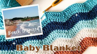 How to Crochet a Ripple Stitch Baby Blanket [upl. by Calen907]