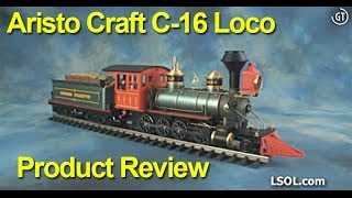 Garden Trains UnBoxing  Aristo Craft C16 280 Steam Locomotive and Wood Caboose Video Archives [upl. by Ferrel]