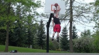 61quot 186cm White Guy Dunk Session 6 Vertical Jump Training [upl. by Assiral986]