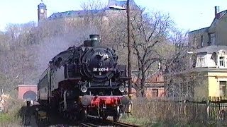 Mit Dampf unterwegs im Vogtland  Tenderlokomotive 86 10016  April 1995 [upl. by Chirlin]