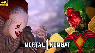 Pennywise Vs Vision  MK1 Gameplay [upl. by Hannazus]