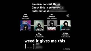 Eminem Tour Dates 2025 in comments shorts concert [upl. by Strohben]