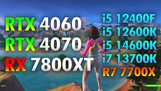 Fortnite  400 FPS  RTX 4060  RTX 4070  RX 7800 XT [upl. by Llerej]