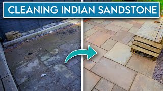 Cleaning a Filthy Sandstone Patio  Garden Ready for Summer Series  Ep4 [upl. by Sirron409]