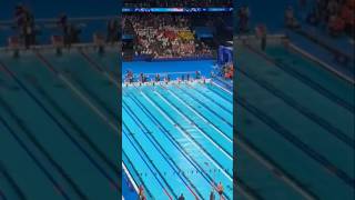 4X100 Medley relay Boys Paris 2024 Breaststroke [upl. by Aieki]