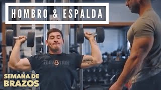 RUTINA DE ESPALDA Y HOMBROS Semana enfoque Brazos  GYMTOPZ [upl. by Ayanaj]