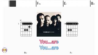 COLDPLAY Clocks FCN GUITAR CHORDS amp LYRICS [upl. by Sekofski]