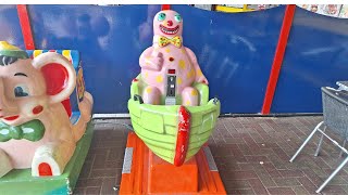 1990s Jolly Roger Mr Blobby Boat Kiddie Ride Mute [upl. by Annoyi]