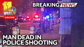 Man dead in shooting with Baltimore police [upl. by Eenaj]