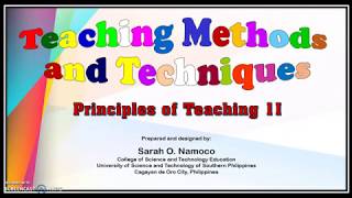 Teaching Methods and Techniques [upl. by Vernice]