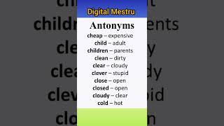 Antonyms 06antonyms english digitalteacher yuvarajmadha spokenenglish digitalclassroom [upl. by Merell756]