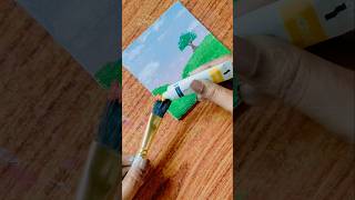 Day 1 of 12 canvas painting ideas shorts painting creative fyp youtubeshorts art drawing [upl. by Leslee464]