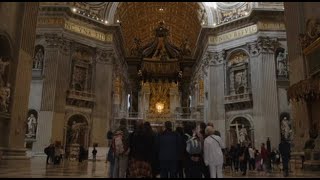 Il restauro del Baldacchino di San Pietro in vista del Giubileo [upl. by Stempson]