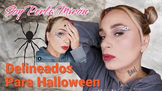 Delineados fáciles para halloween con KJBeautyMX [upl. by Nert]