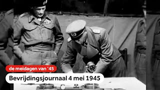 Duitsland geeft zich over  Bevrijdingsjournaal  4 mei 1945 [upl. by Nealey]