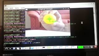 Raspberry Pi camera module openCV early steps Object Tracking [upl. by Coulson137]