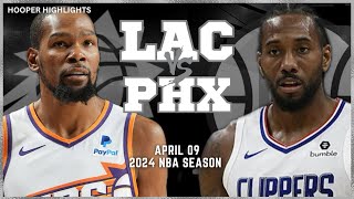 LA Clippers vs Phoenix Suns Full Game Highlights  Apr 9  2024 NBA Season [upl. by Shaylah]