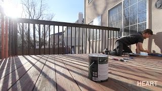 How to Stain an Existing Deck  withHEART [upl. by Head]