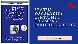 Patrick Lencioni  The Five Temptations of a CEO  Book Review  Sleeping Elephant [upl. by Inoj]