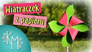 Wiatraczek z papieru dla dzieci [upl. by Eelrac]