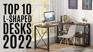 Top 10 Best LShaped Computer Desks of 2022  Corner Office Desk Gaming Desk Writing Table [upl. by Atsyrk]