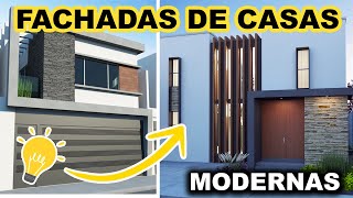 30 FACHADAS DE CASAS MODERNAS Sencillas Minimalistas Mexicanas Diferentes colores y modelos [upl. by Anaigroeg5]