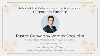 Ceremonia Fúnebre del pastor Geovanny Vargas [upl. by Oniuqa]