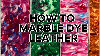 How to Marble Dye Leather Shaving Cream Technique [upl. by Arekat]