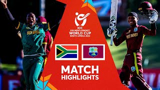 South Africa v West Indies  Match Highlights  ICC U19 Men’s CWC 2024 [upl. by Ula]