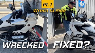 I Pick Up My Honda Goldwing DCT After Motorcycle Wreck Repairs  Wreck to Ride Part 1 [upl. by Everick]