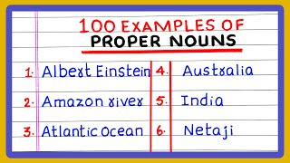 PROPER NOUN WORDS  10  20  30  50  100 EXAMPLES OF PROPER NOUNS  Special Names  in English [upl. by Shandra215]