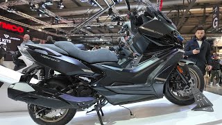 2025 KYMCO Xciting 400 scooter at EICMA show Italy [upl. by Vernen]