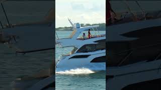 Sunseeker Manhattan 52 crossing next to Fisher Island [upl. by Deanna]