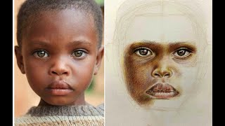 كيفيه رسم بشره سمراء اللون drawing art sketch duet draw painting pencildrawing [upl. by Scheider]