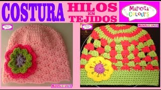 Cómo Coser los Hilos de manera Invisible en Tejidos Crochet o Dos agujas por Maricita Colours [upl. by Aiza573]