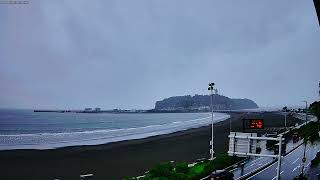 20230602金 日中🌪🌊 片瀬海岸東浜 海の家建設：2日目 暴風雨で中止 [upl. by Alesi]