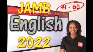 JAMB CBT English 2022 Past Questions 41  60 [upl. by Cosette]